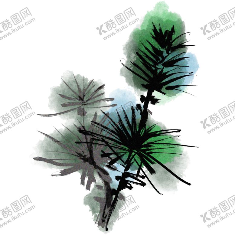 编号：58670307012030488408【酷图网】源文件下载-水墨中国风迎客松