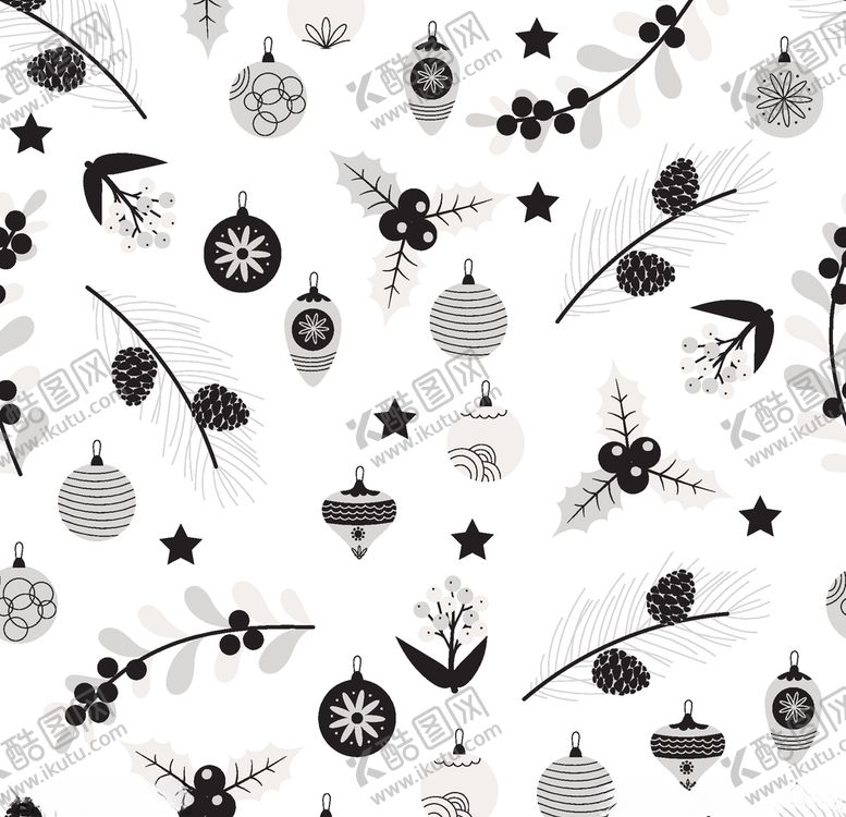 编号：73618109241603192315【酷图网】源文件下载-简约圣诞节花纹背景