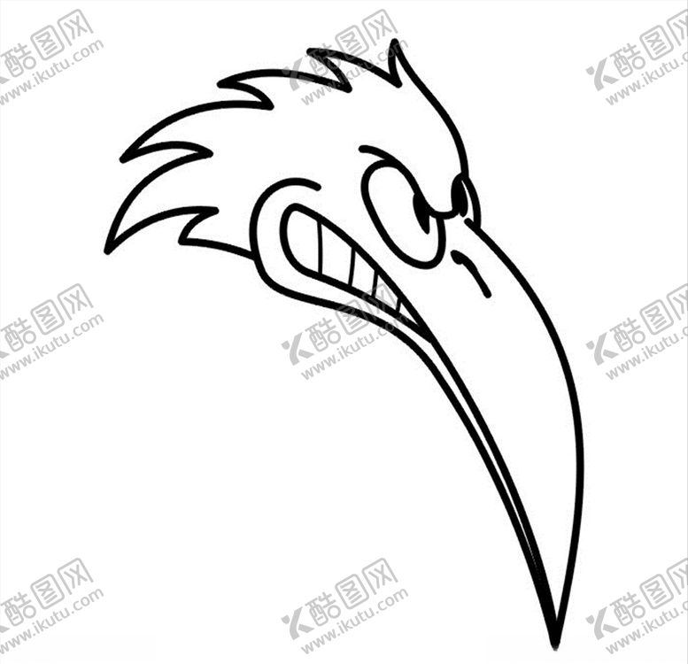 编号：75211309192043442231【酷图网】源文件下载-鸟头像CDR矢量图