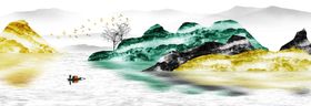 抽象山水客厅装饰画