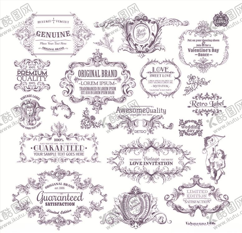 编号：31534109261904271820【酷图网】源文件下载-欧式花纹复古风