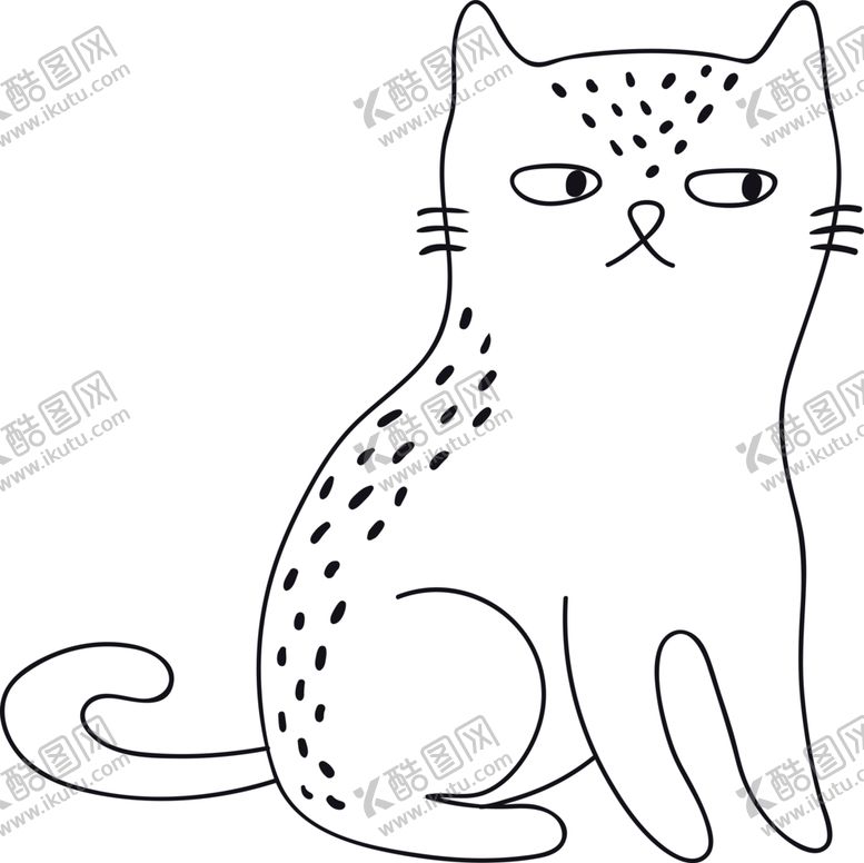 编号：37677510200631234516【酷图网】源文件下载-手绘卡通猫