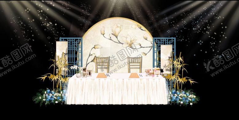 编号：25542309260420365870【酷图网】源文件下载-蓝色婚礼