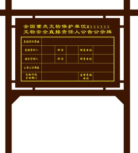 编号：28914510051905330653【酷图网】源文件下载-文物公示牌