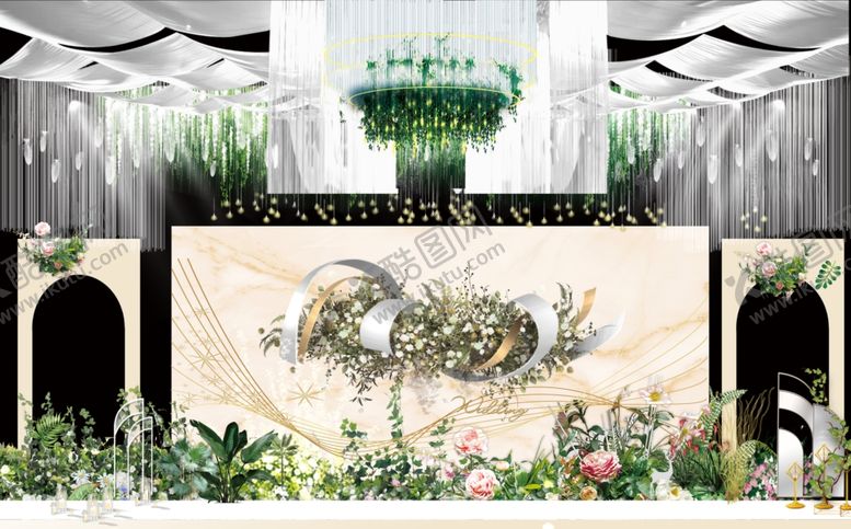 编号：82332210250326425503【酷图网】源文件下载-香槟色婚礼