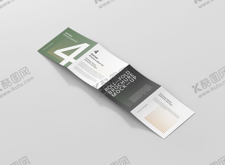 编号：39246609201450386710【酷图网】源文件下载-4折页效果图样机