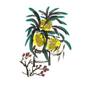 水墨插画素材
