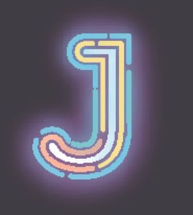 霓虹灯字母J