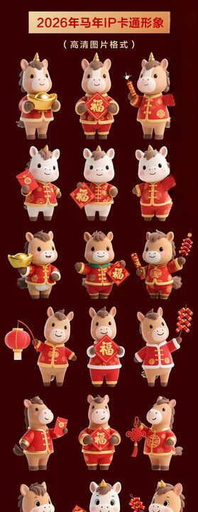 2026年马年IP卡通形象设计