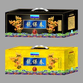 龙保春养生酒立体图非平面