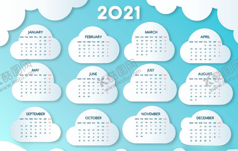 编号：11979710021455197362【酷图网】源文件下载-2021日历