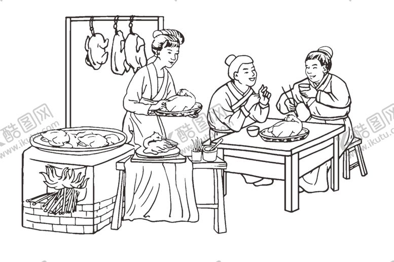 编号：87442310311925198103【酷图网】源文件下载-古代矢量人物