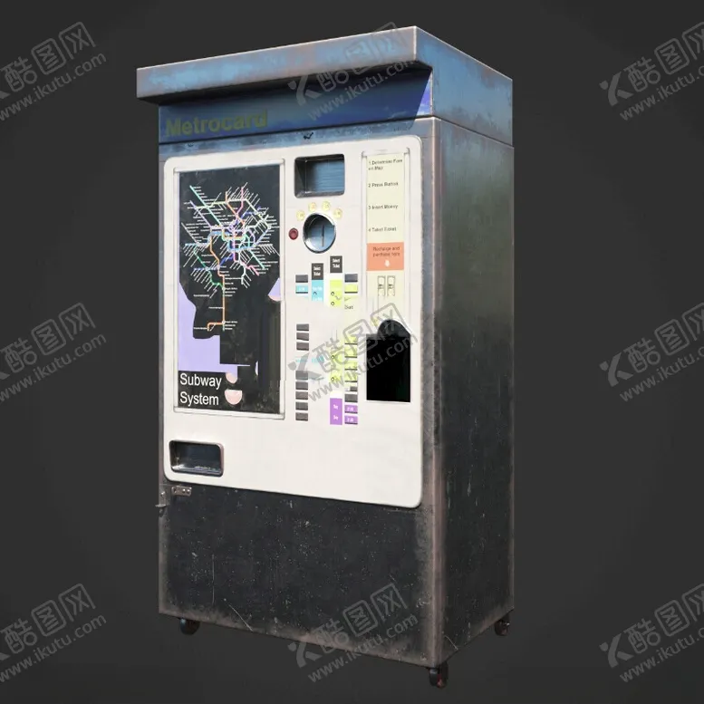编号：59808002152033407370【酷图网】源文件下载-C4D模型自动售票机