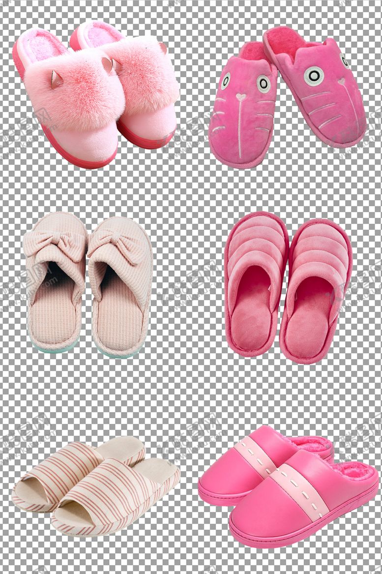 编号：61933209131141233448【酷图网】源文件下载-粉色女士拖鞋