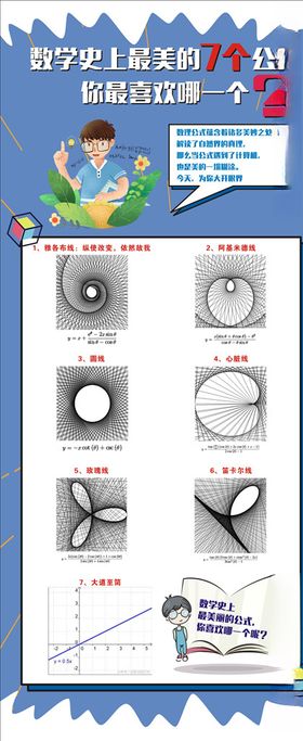 卡通 蓝色展架