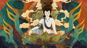 敦煌壁画古风传统墙画艺术背景