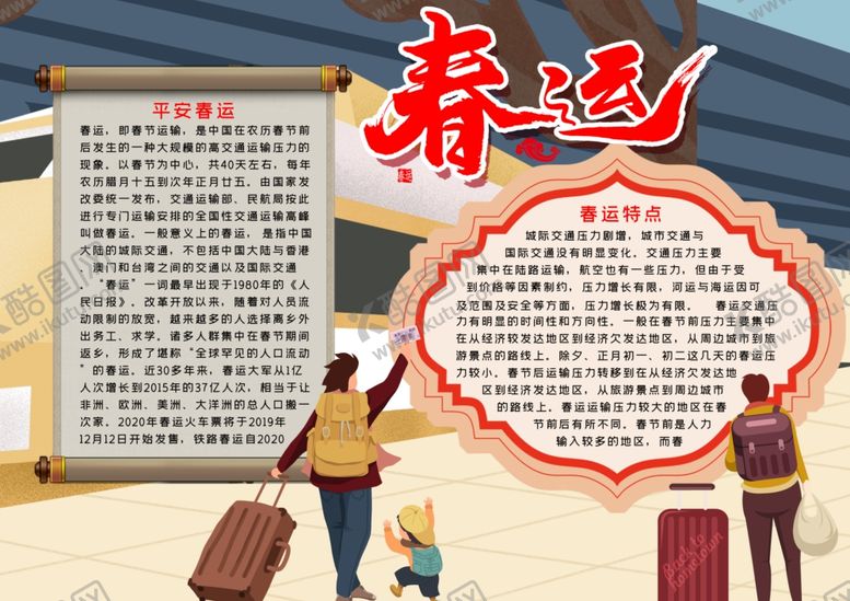 编号：80638809101806168895【酷图网】源文件下载-春运小报
