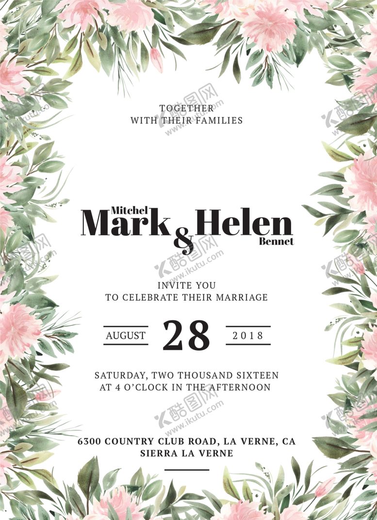 编号：17586709302308081173【酷图网】源文件下载-森系小清新邀请函背景