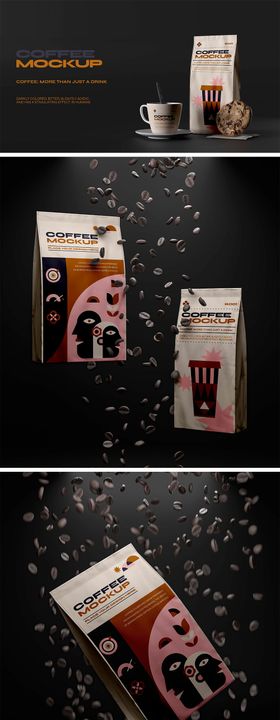 高端品牌咖啡样机贴图