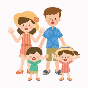 卡通人舞蹈孩子小孩子