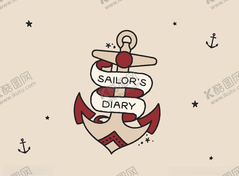 编号：14841410102059306480【酷图网】源文件下载-手绘船锚