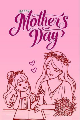 母亲节母女温馨时刻