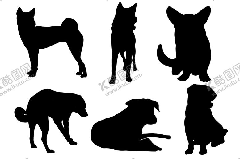 编号：76590609211631258600【酷图网】源文件下载-动物剪影