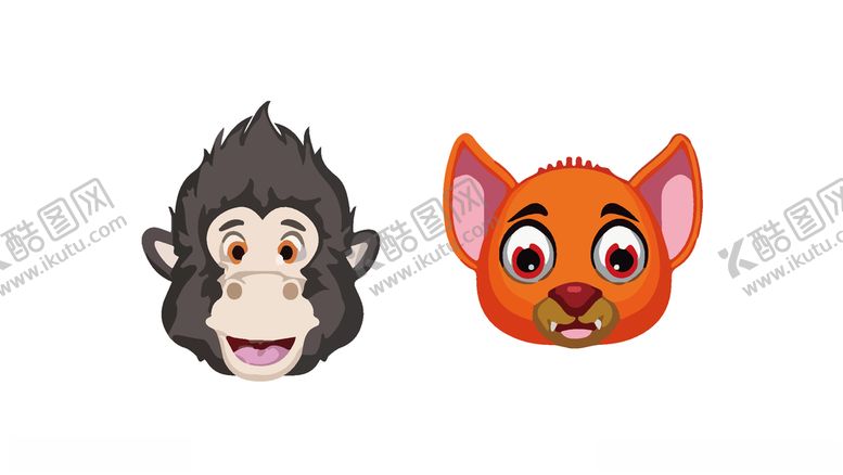 编号：74400510022034131594【酷图网】源文件下载-可爱的动物头像