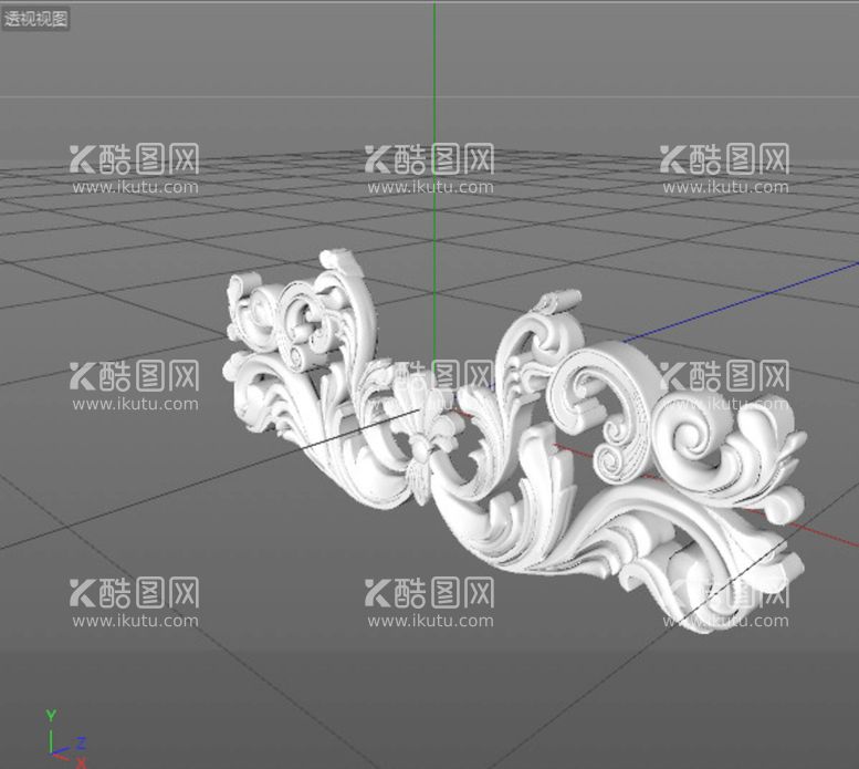 编号：41208312231225192510【酷图网】源文件下载-C4D模型欧式雕花