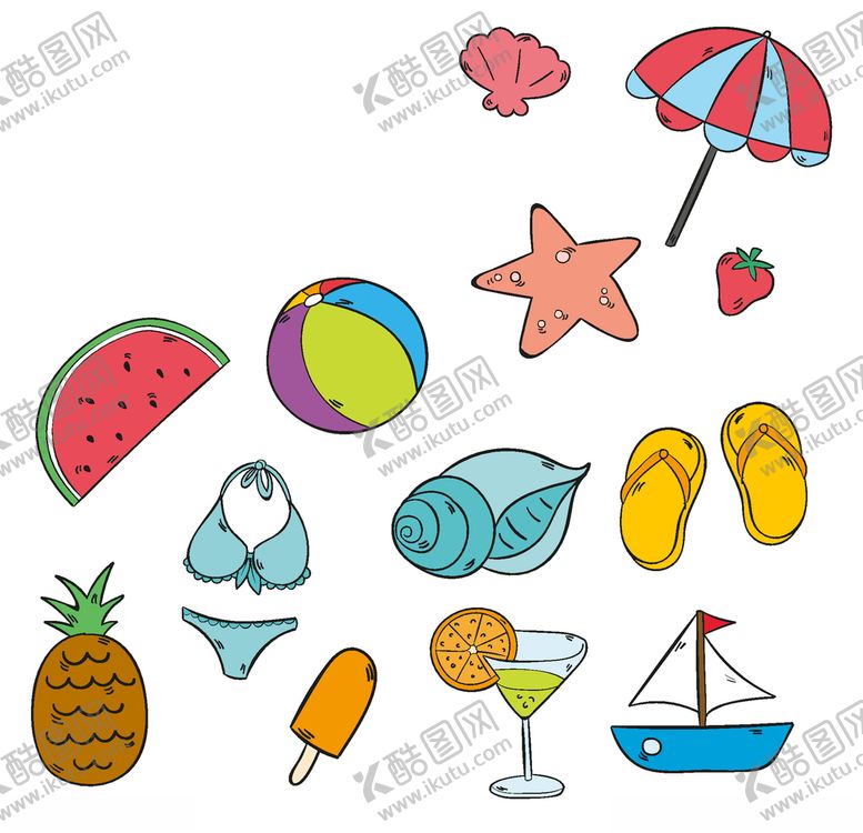 编号：38170206231557036786【酷图网】源文件下载-夏日元素