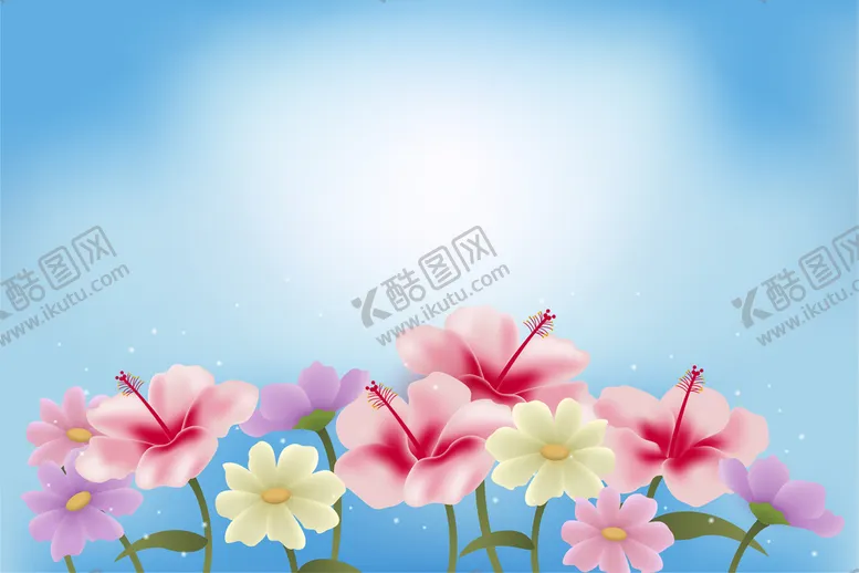 编号：12985310091101158276【酷图网】源文件下载-矢量花卉背景 