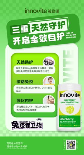 营养品产品开学季产品科普海报