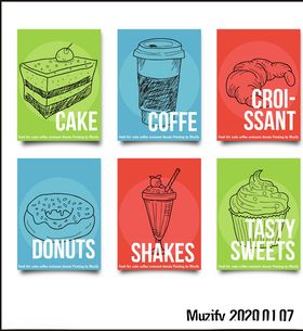 6款入甜品店装饰画
