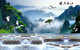 江山多娇背景墙