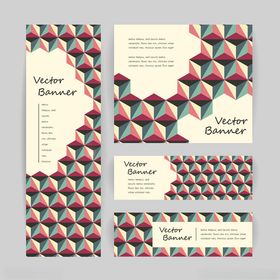 几何图案名片设计模板