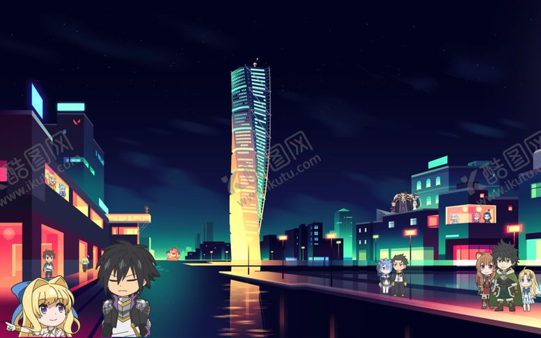 编号：89815809261209144311【酷图网】源文件下载-彩色城市插画建筑背景