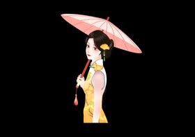 手绘美女