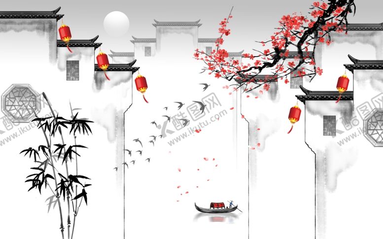 编号：21911509201939176901【酷图网】源文件下载-创意国潮装饰画图片