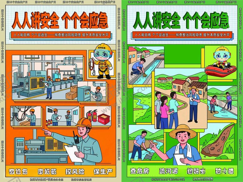 编号：56914106052000353878【酷图网】源文件下载-人人讲安全个个会应急