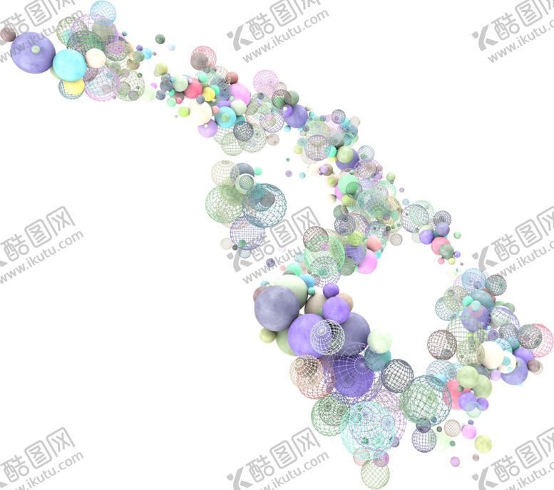 3d立体球图片空间几何抽象物设计