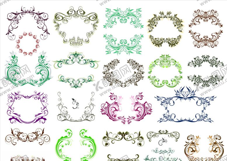 编号：60278609121406043887【酷图网】源文件下载-时尚花边花纹素材