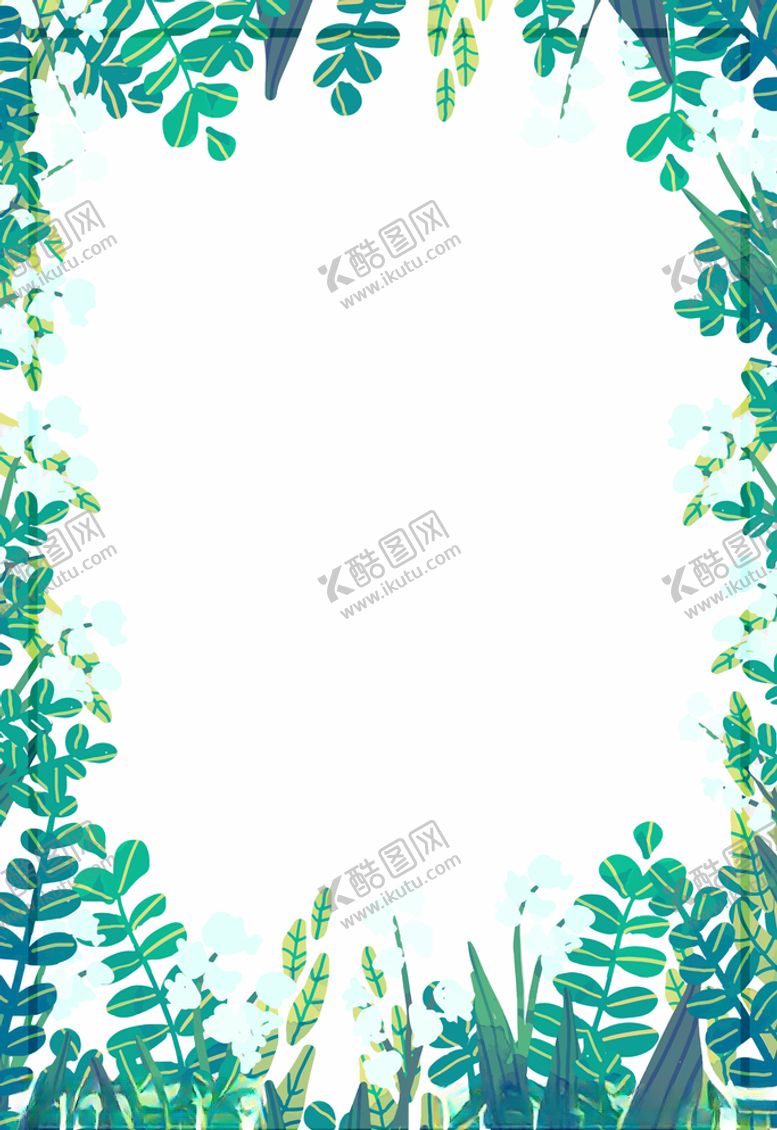 编号：60622207040537378457【酷图网】源文件下载-花边绿色花卉背景