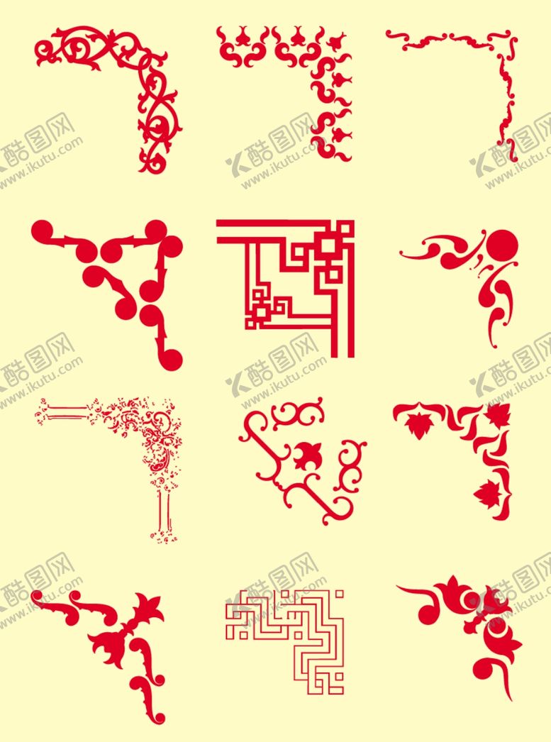 编号：87602809201726569691【酷图网】源文件下载-红色边框花纹中国风