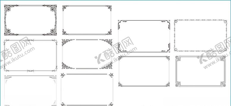 编号：37751210080529478815【酷图网】源文件下载-奖状边框证书边框角花