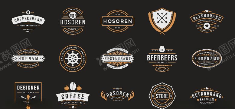 编号：36759309281036179167【酷图网】源文件下载-欧美复古图章