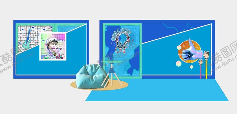 编号：12968401140338341389【酷图网】源文件下载-直播间背景墙  