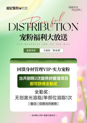 医美美业春季福利瘦身海报