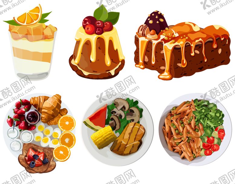 编号：88803401140017583649【酷图网】源文件下载-美食插画