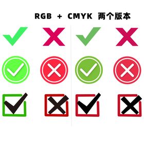 编号：40583709280018195189【酷图网】源文件下载-勾错图标矢量图