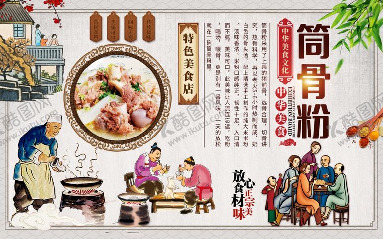 编号：96631706272156336825【酷图网】源文件下载-筒骨粉背景墙